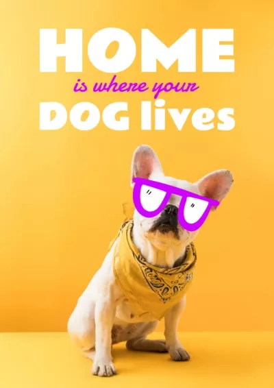 Cute Phrase with Funny Dog Quote Posters