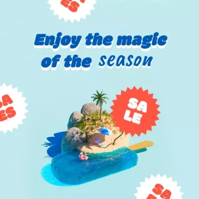 Winter Sale Offer with Tropical Island