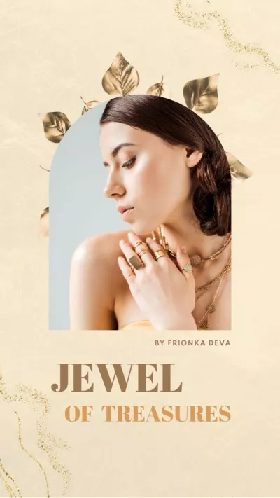 Jewelry Collection Announcement with Stylish Girl