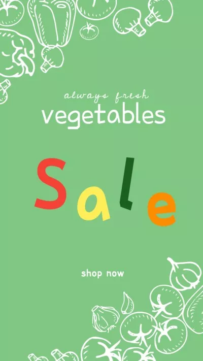 Fresh Vegetables Sale Offer
