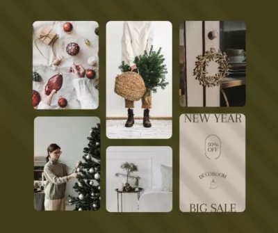 Festive Items For New Year Sale Offer Facebook Photo Collage