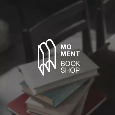Book Shop Emblem Education Logos