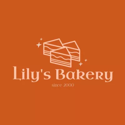 Gourmet Cakes Ad on Orange Bakery Logos