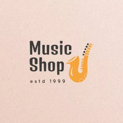 Music Shop Ad Band Logo Maker