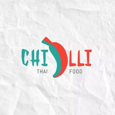 Delicious Chili Thai Food Offer Food Logos