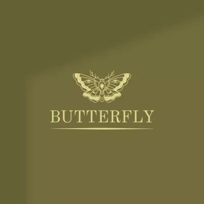 Store Emblem with Butterfly