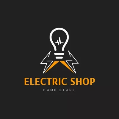 Home Store Ad with Lightbulb Electrical Logos