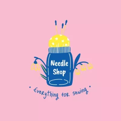 Needle Shop Ad Сlothing Logos