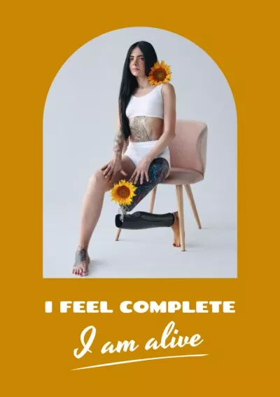 Disability Awareness with Beautiful Girl in Sunflowers Campaign Posters