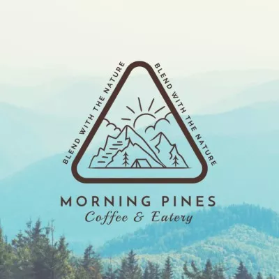 Emblem with Mountains Mountain Logos