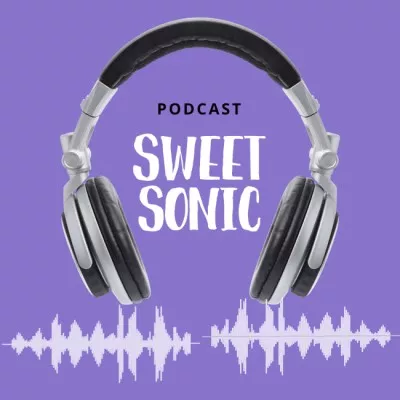 Podcast Announcement with Headphones