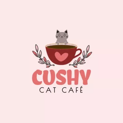 Cat Cafe Ad Сat Logos