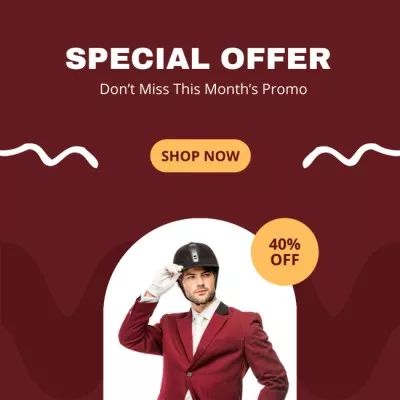Fashion Sale Ad with Handsome Man