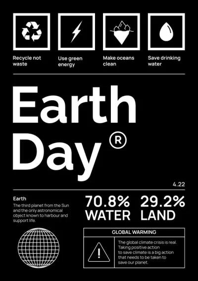 Earth Day Announcement Posters