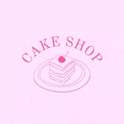 Bakery Ad with Delicious Sketch Cake Bakery Logos