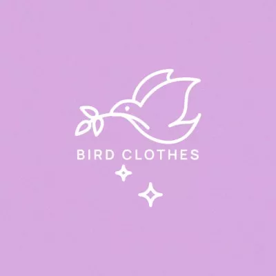 Emblem with Bird Fashion Logos