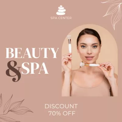 Beauty and Spa Salon Ad with Woman