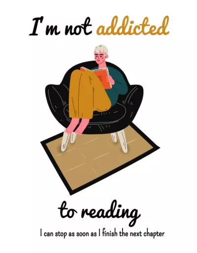 woman sitting in armchair and read the book T-Shirts