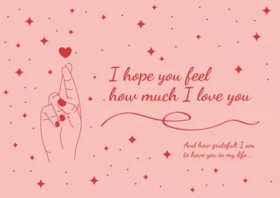 Feel How Much I Love You Postcards