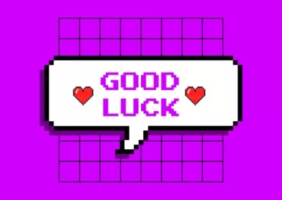 Card - Good Luck word Good Luck Cards
