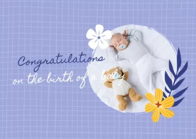 Card - Congratulations Birth of a Baby Congratulation Cards