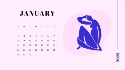 Creative Illustration of Female Silhouette Photo Calendars
