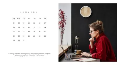 Woman working on Laptop Photo Calendars