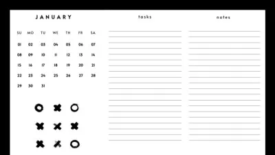 Sheets for Notes Photo Calendars