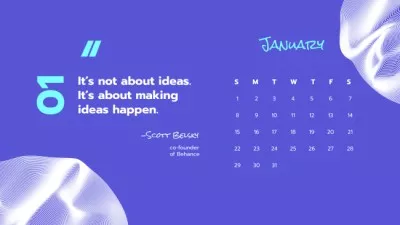 Inspirational Quote about Ideas Calendars
