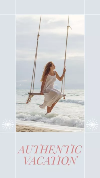 Travel Inspiration with Girl on Swing