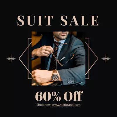 Offer Discounts on Men's Suits Instagram Ads