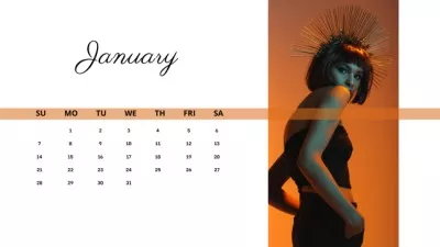 Attractive Woman with Diadem on Her Head  Photo Calendars