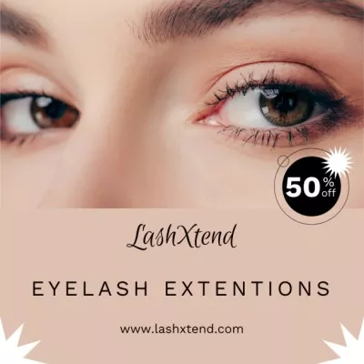 Offer Discounts on Eyelash Extension Services Display Ads