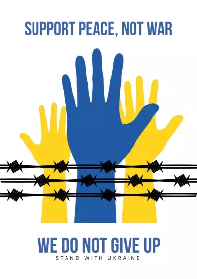 Support Peace, Not War in Ukraine Flag Maker