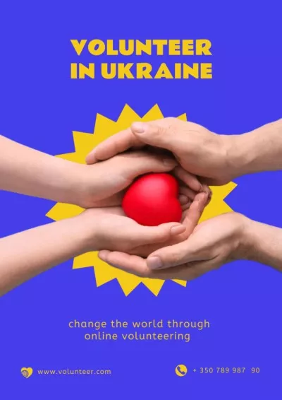Volunteering Motivation during War in Ukraine Volunteers Posters