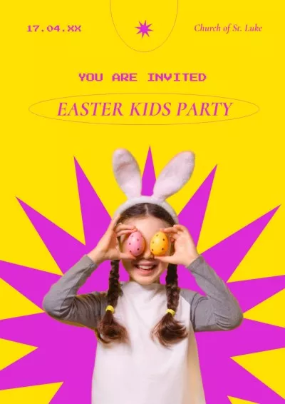 Easter Holiday Celebration Announcement Posters
