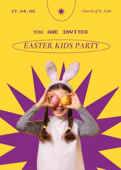 Easter Holiday Celebration Announcement Party Flyers