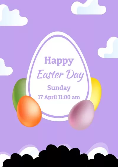 Cute Easter Holiday Greeting Easter Posters