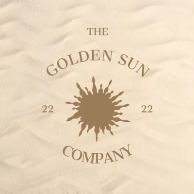 Company Emblem with Sun Typography Logos