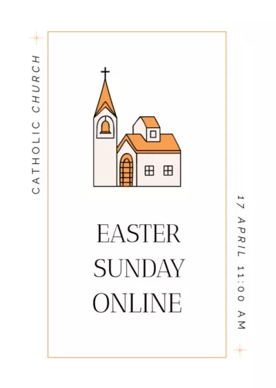 Easter Holiday Celebration Announcement Easter Flyer