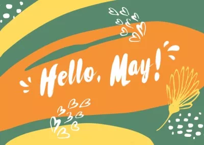 May Day Celebration Announcement Postcards