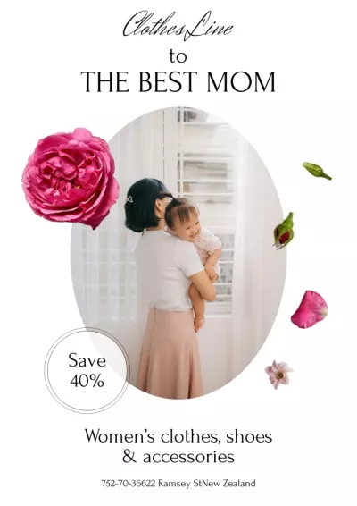 Woman with Newborn on Mother's Day Posters