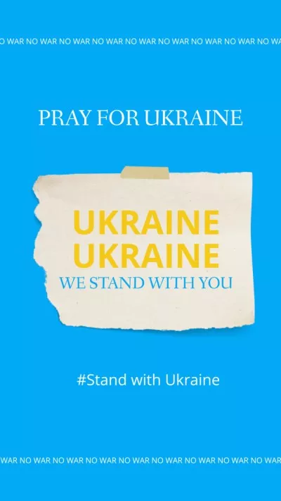 Stand with Ukraine Text on Yellow