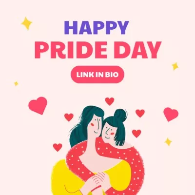 Cartoon Women for Pride Day Colorful