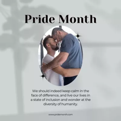 Couple of Men for Pride Month Observation Grey