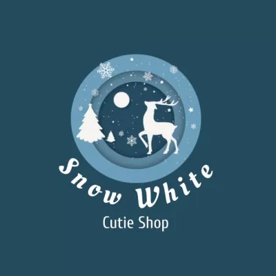 Snow white cutie shop logo YouTube Logo Maker 