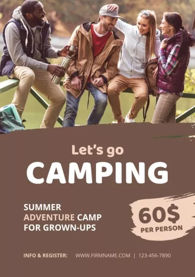 Go Camping Poster Typography Posters