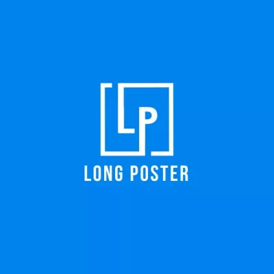 long poster print service logo Typography Logos