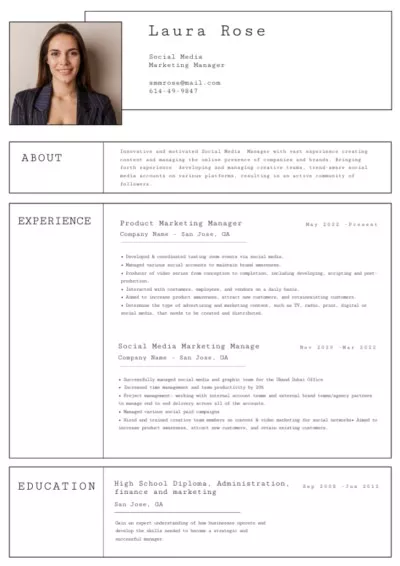 Marketing Manager Skills and Experience Modern Resume Creator