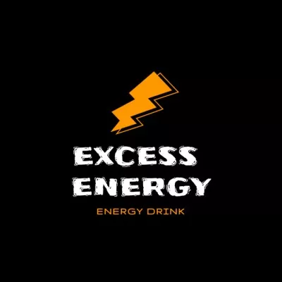 Energy Drink Emblem Text Logos